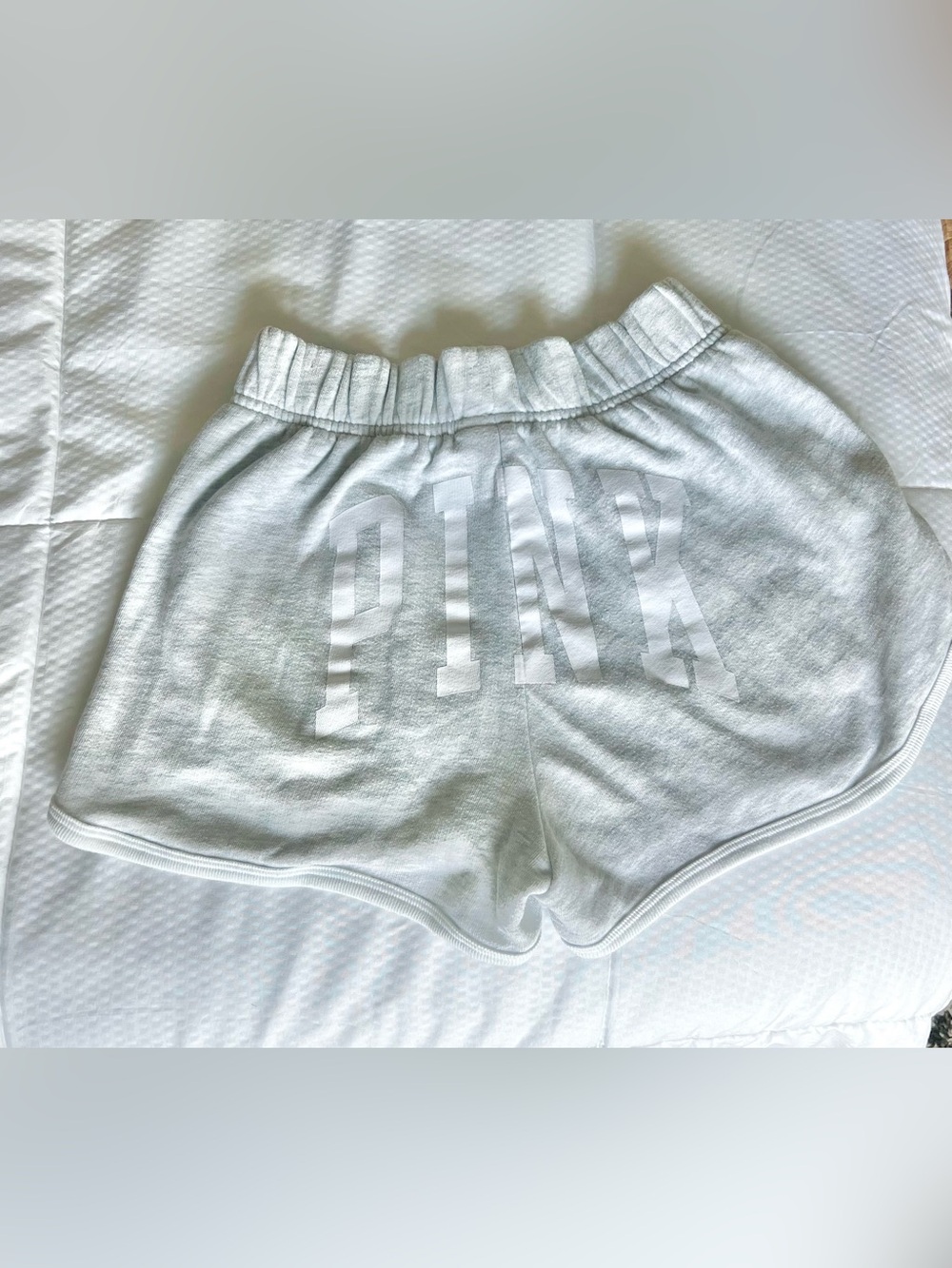 PINK Victoria's Secret Light Gray Logo Shorts Size XS